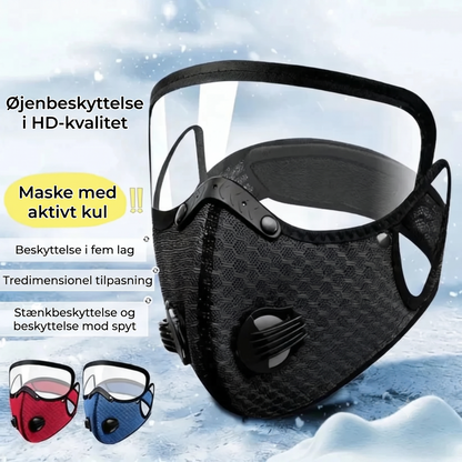 Ansigtsmaske med kulfilter
