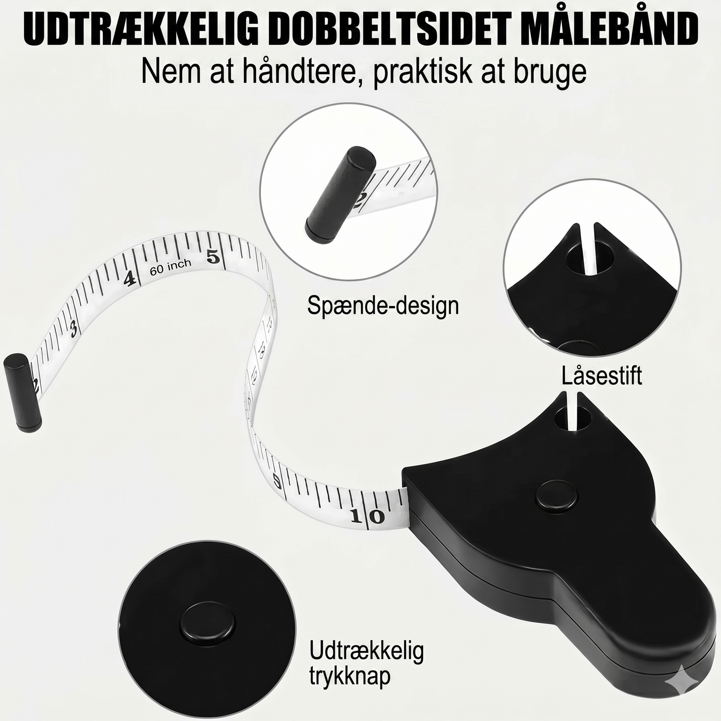 Automatisk oprulleligt målebånd