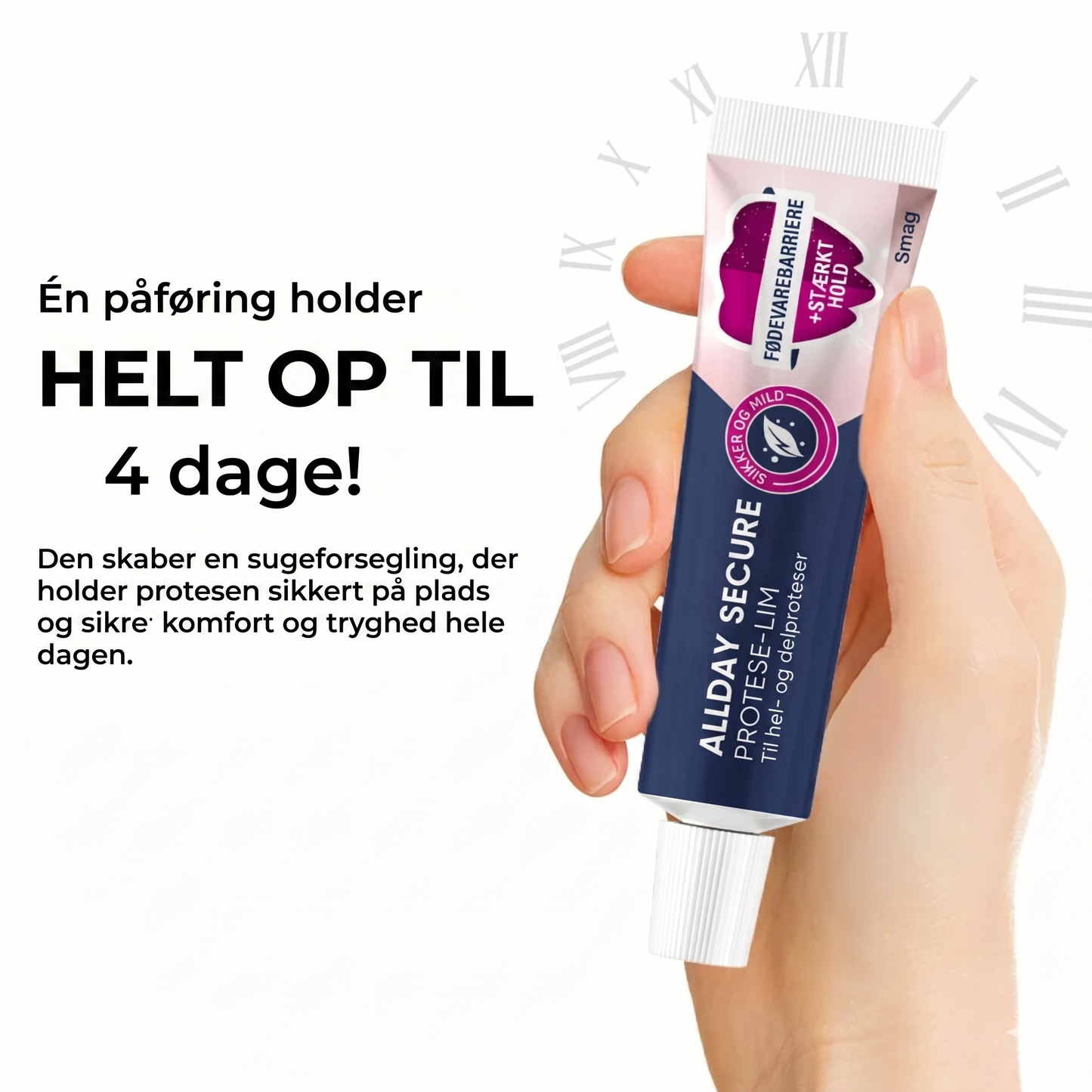 Allday Secure – stærk proteseklæber
