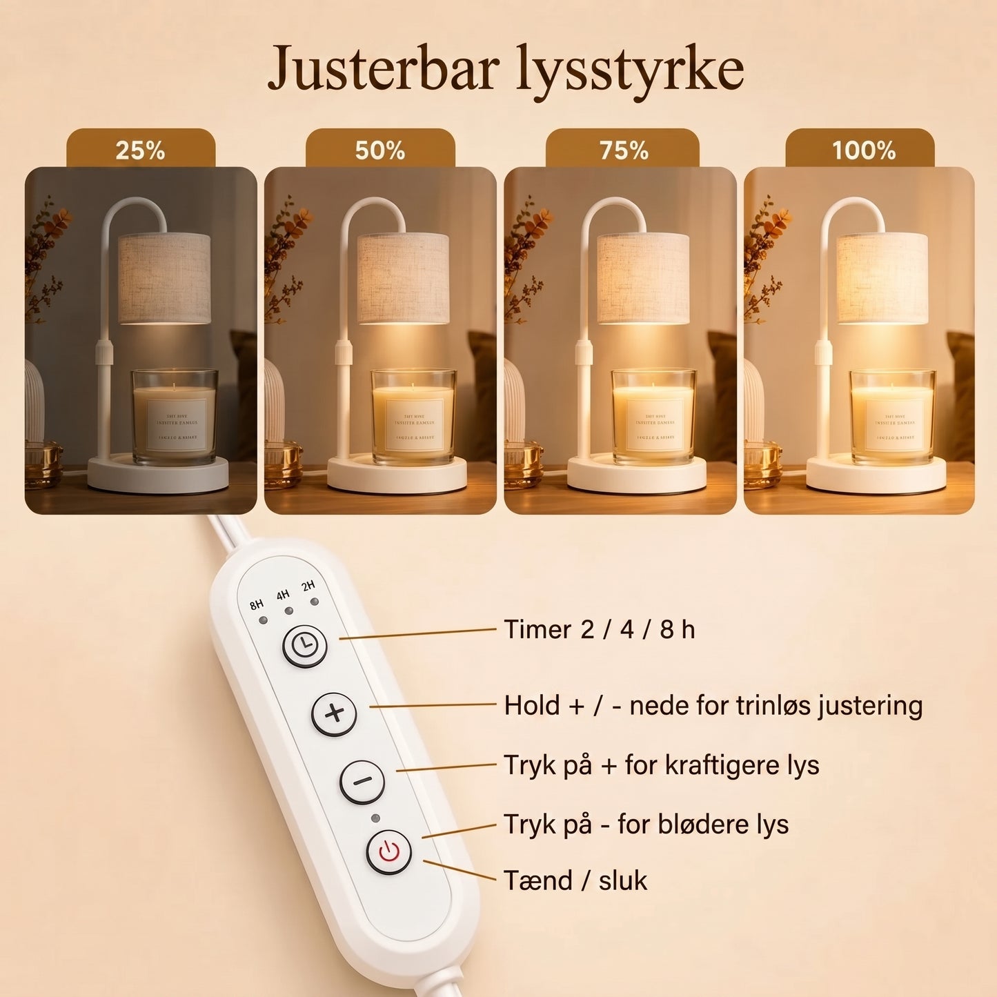 Lysvarmelampe uden åben ild