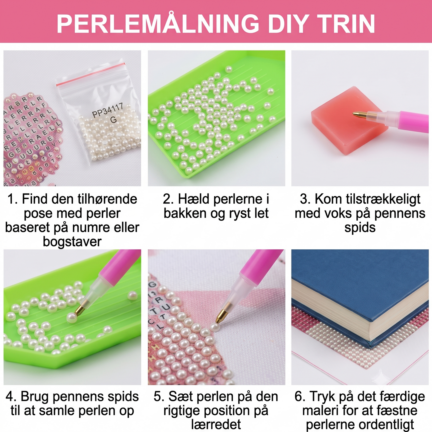 Diamond painting sæt med flere motiver