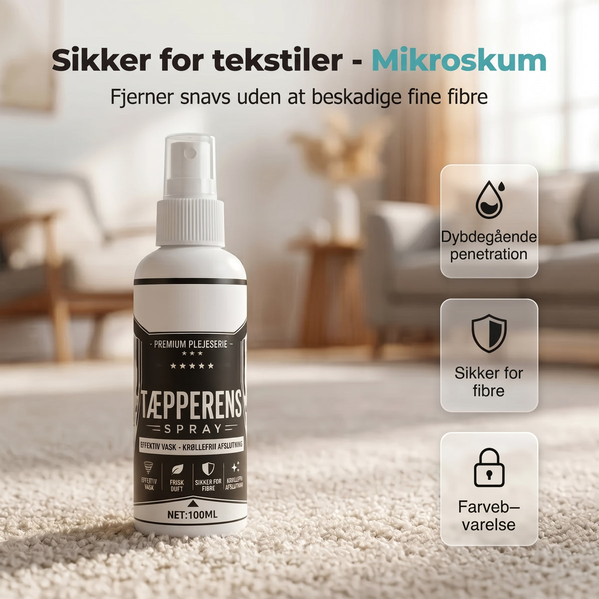 Pletfjerner til tæpper og polstring uden skrubning