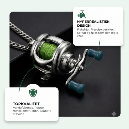 Halskæde med miniature fiskestang