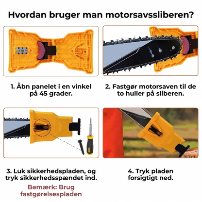Motorsavssliber med 5 slibestenar