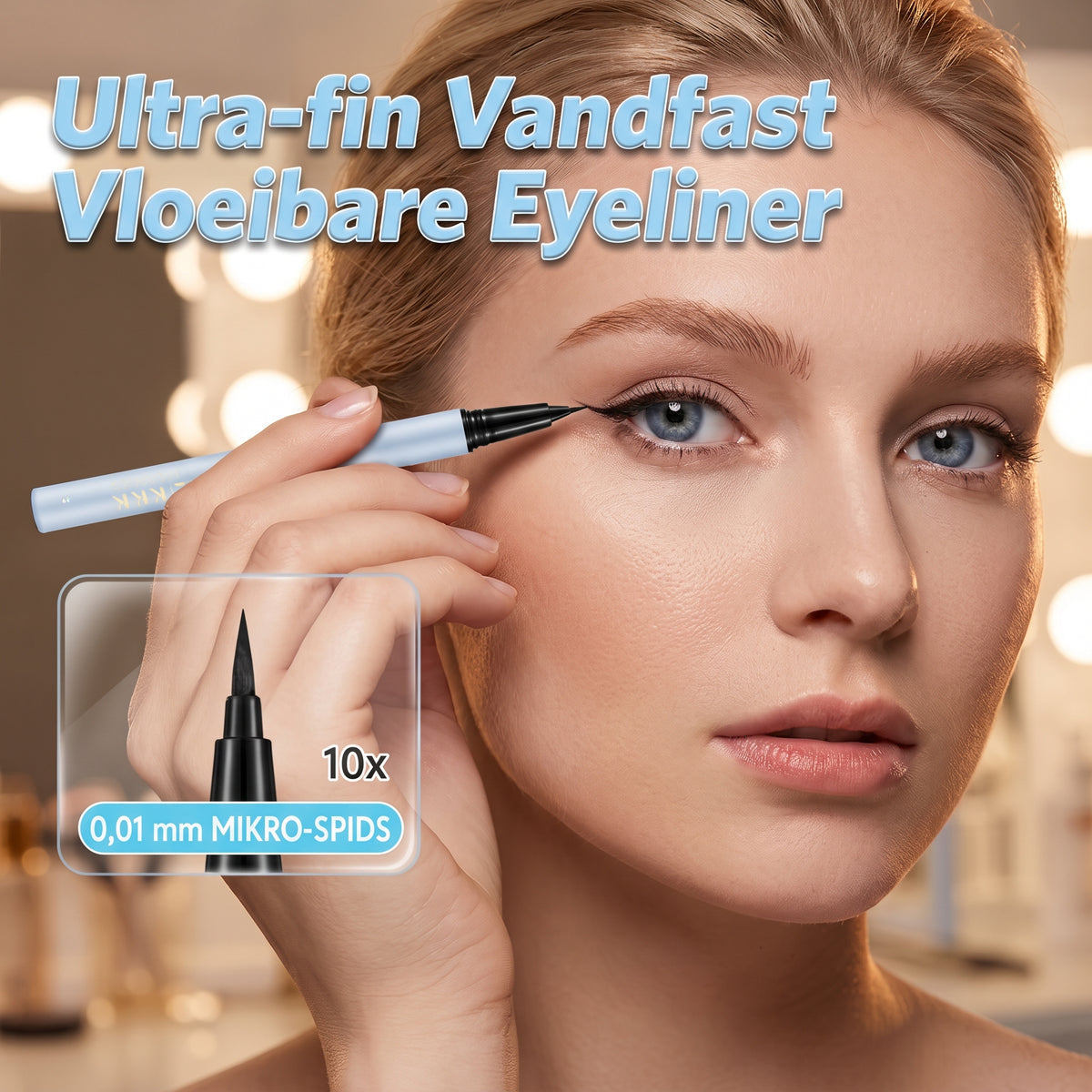 Vandfast eyelinerpen til præcise linjer