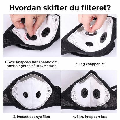 Ansigtsmaske med kulfilter