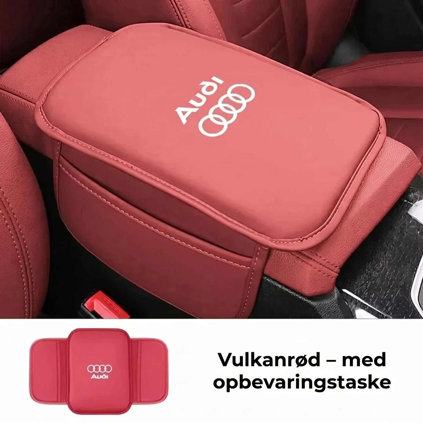 Armlænsbetræk til bilens midterkonsol med sidelommer