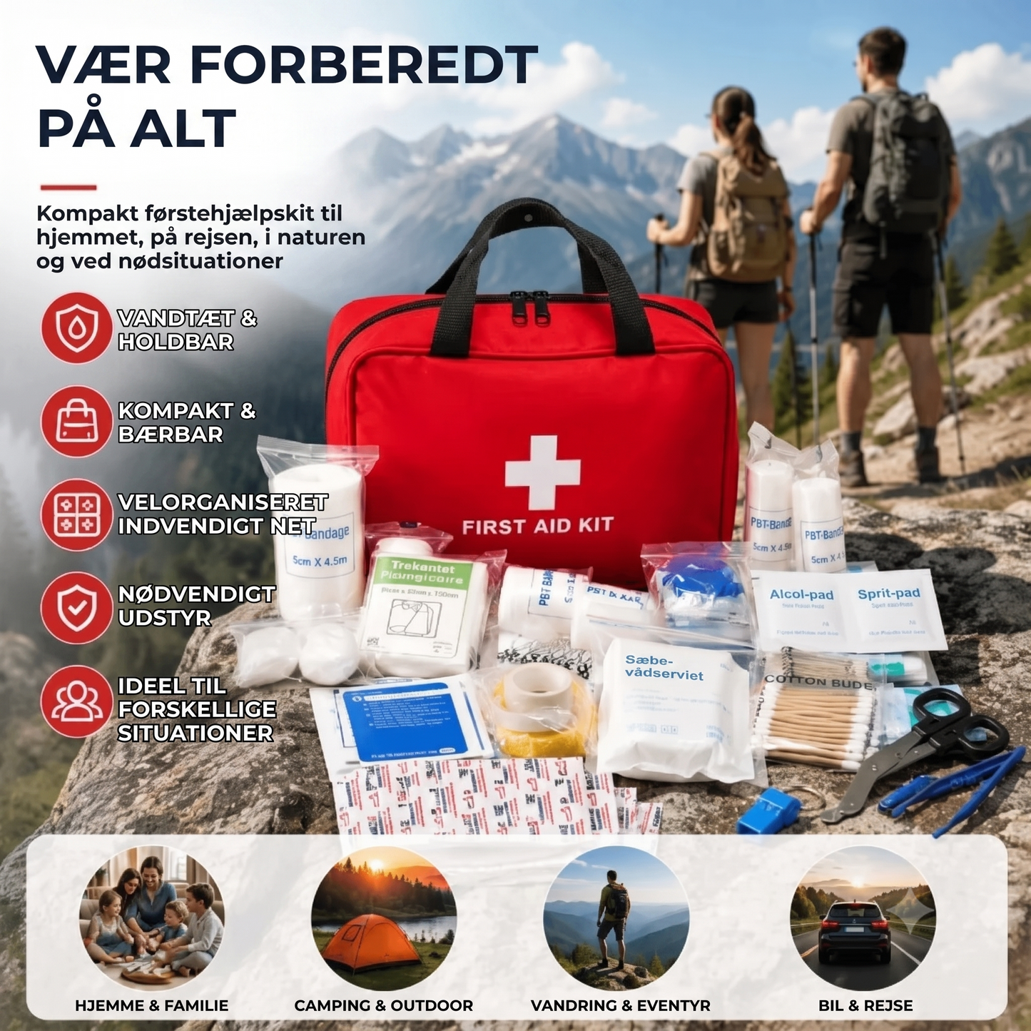 Førstehjælpskasse (173 dele)