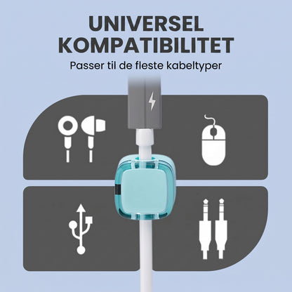 Selvklæbende kabelclips til glatte overflader