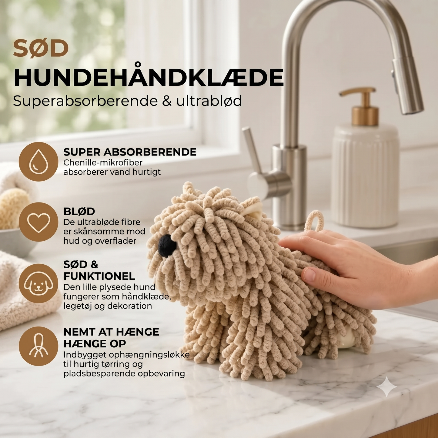 Mikrofiberhåndklæde til hunde