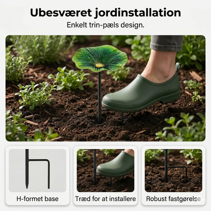 Farverigt fuglefoderbræt til haven