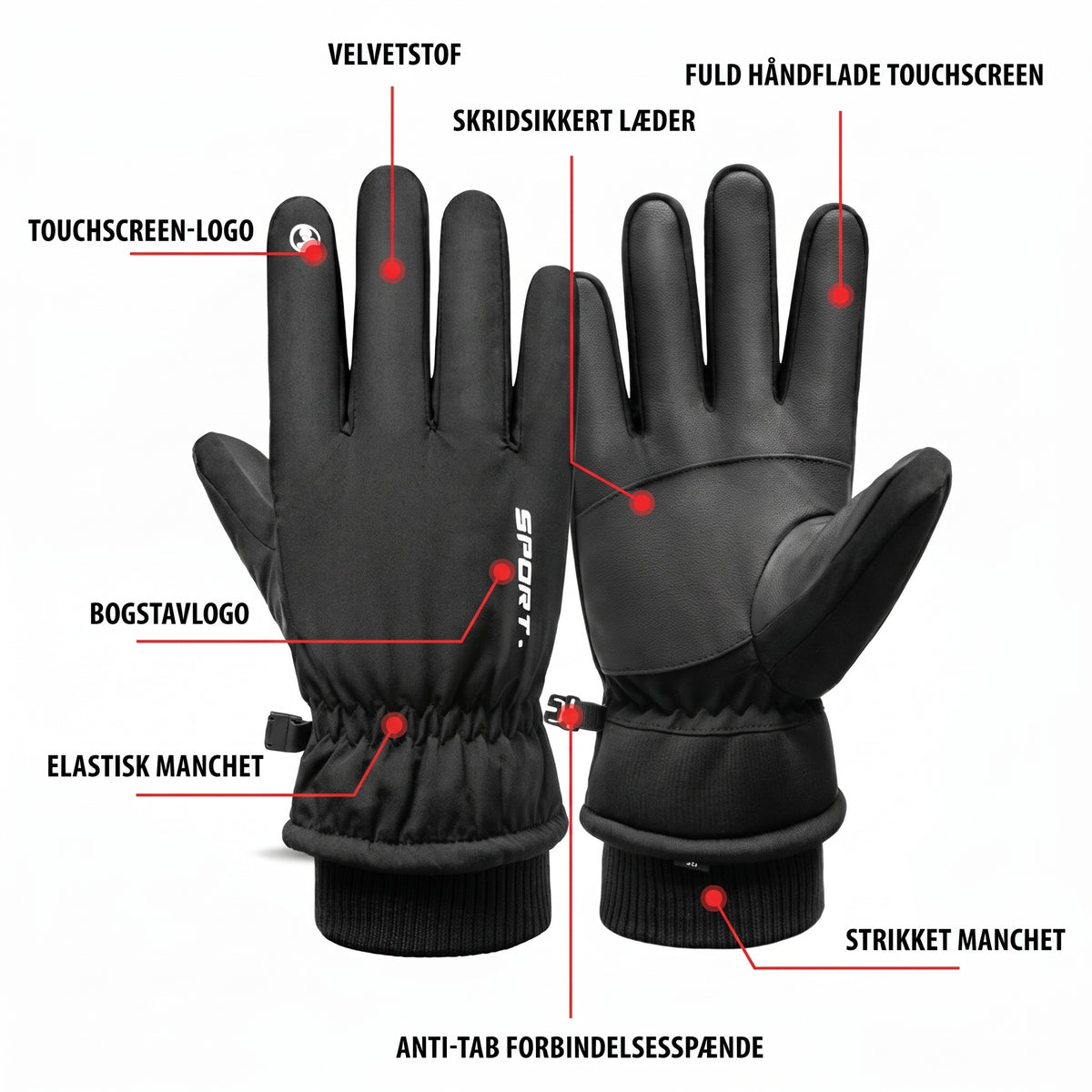 Termohandsker med 3M Thinsulate isolering