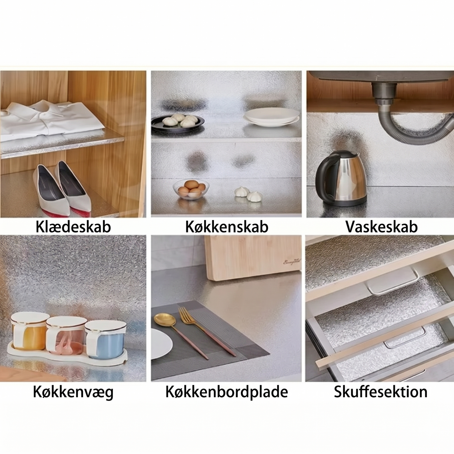 Letanvendelig overfladebeskyttelse til køkkenet (60 cm × 300 cm)