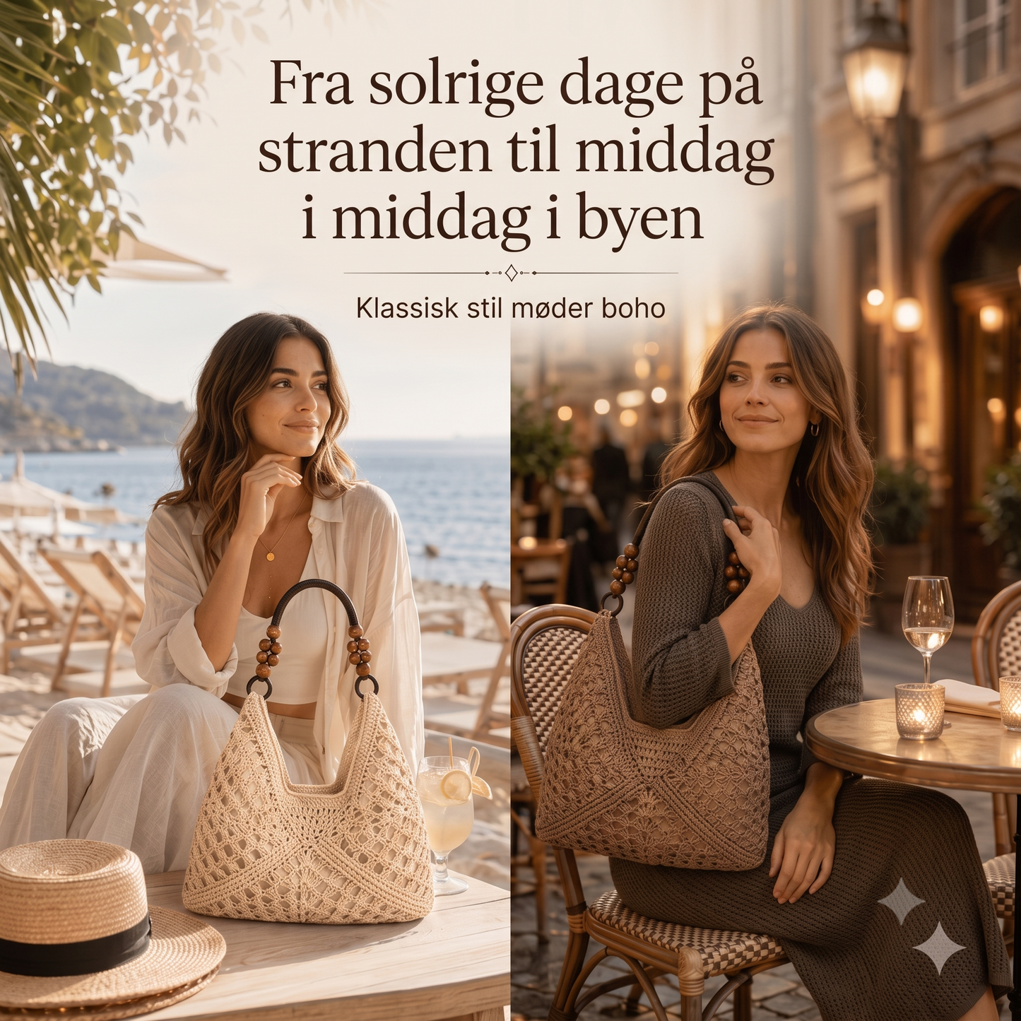 Boho Classic vævet shopper
