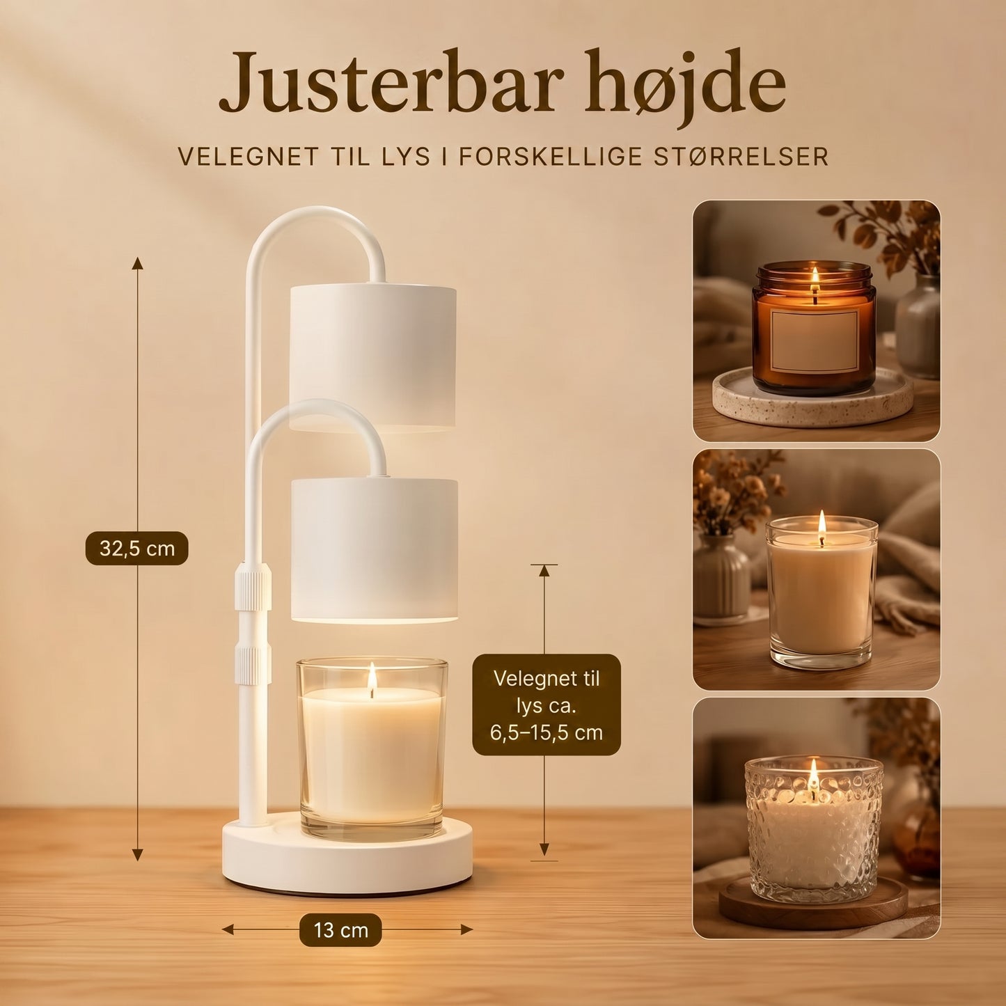 Lysvarmelampe uden åben ild