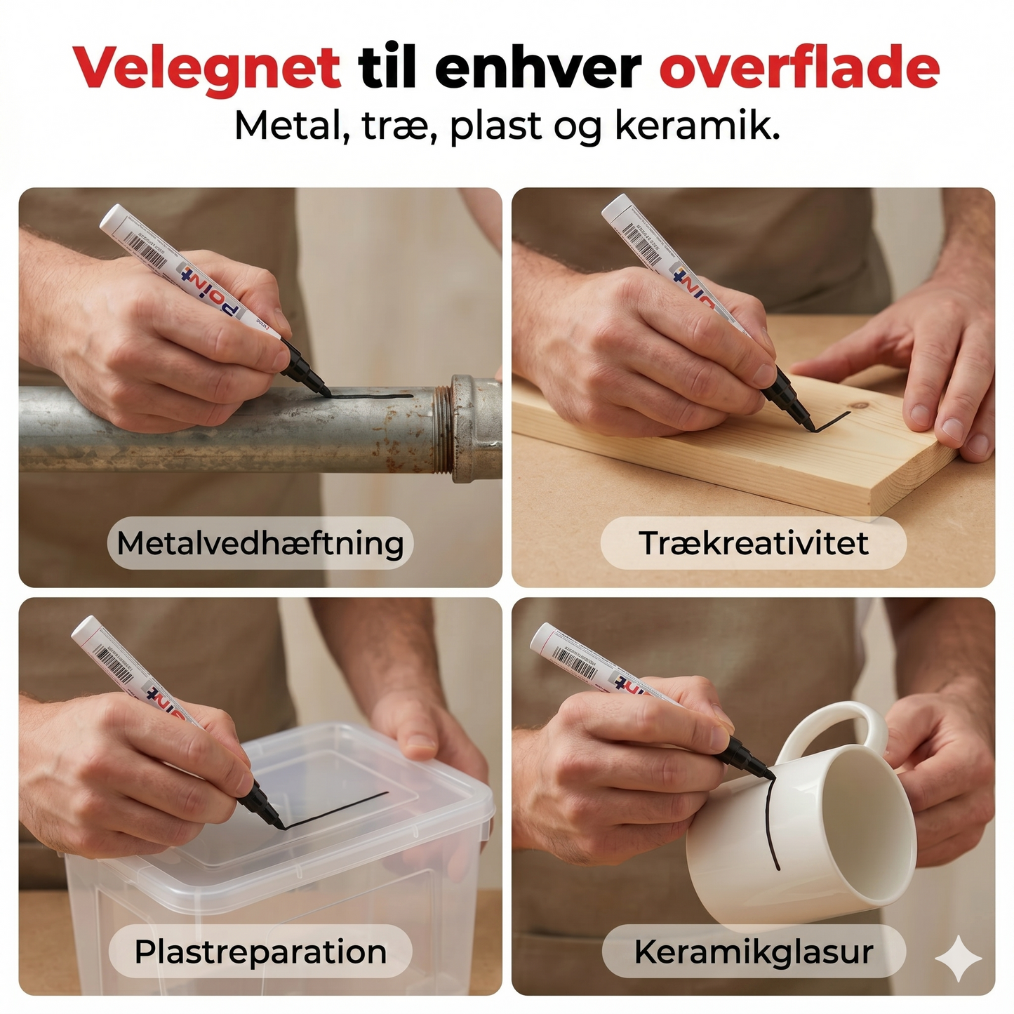 Vandtæt oliebaseret malermarker til keramik