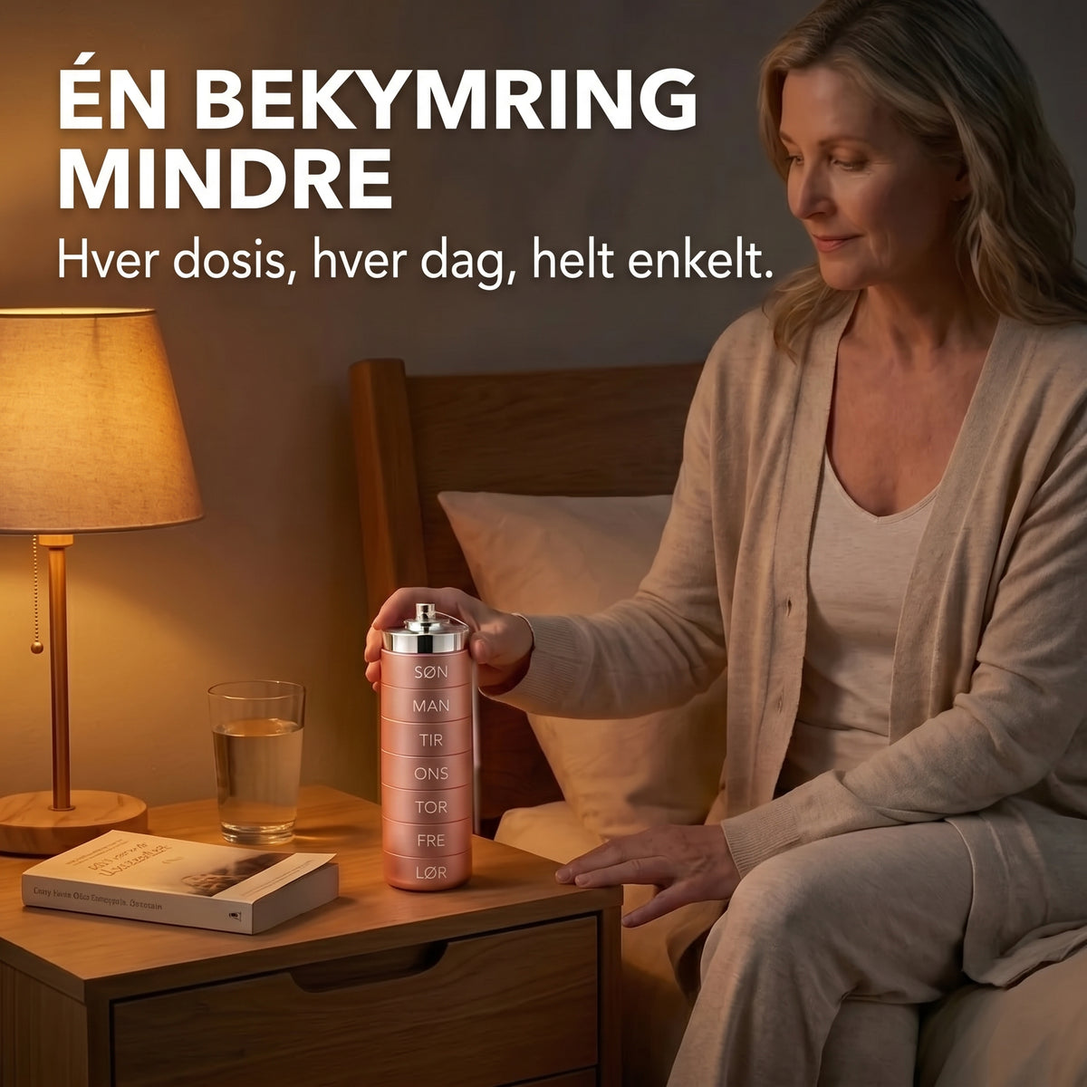 Smart Dose pilleæske i metal med 7 rum