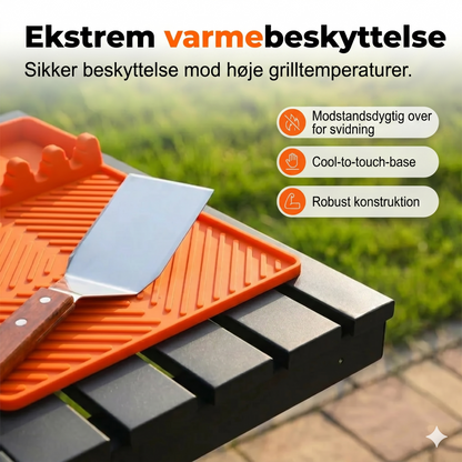 Højkvalitets silikone grillmåtte til sidebord – beskytter mod fedt og spild