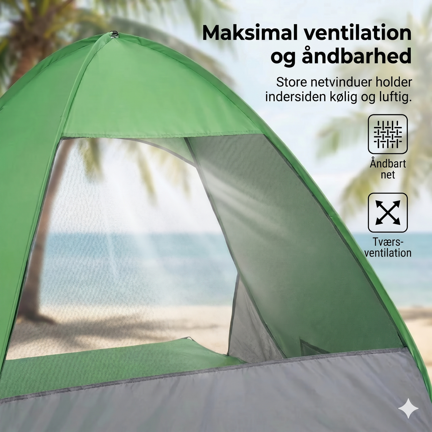 Automatisk pop-up strandtelt