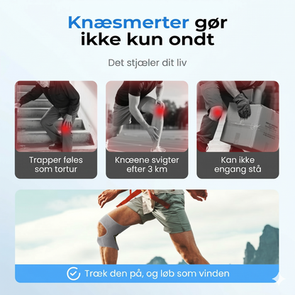 Justerbar knæstøtte til sport