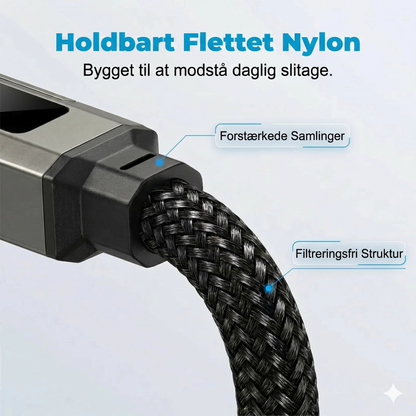 4-i-1 digitalt display nøglering opladerkabel