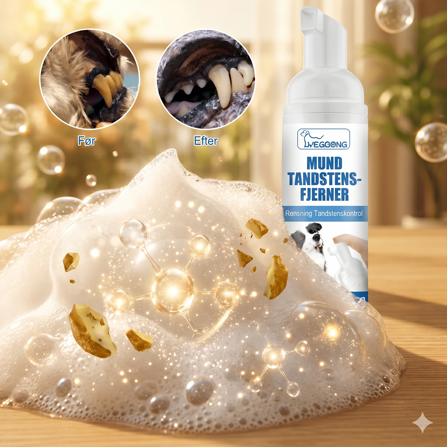 Tandstensfjerner-spray til hunde & katte