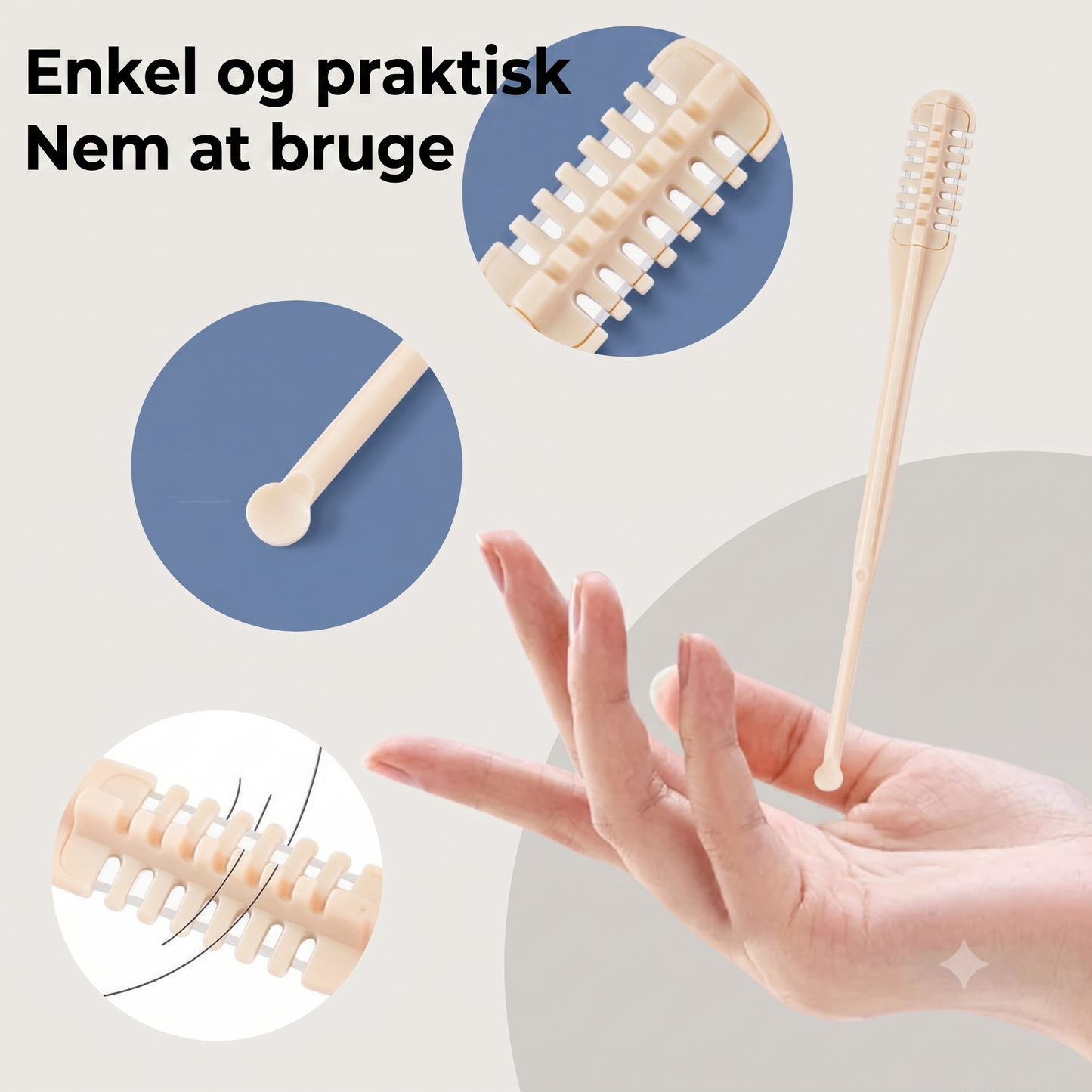 Manuel næse- og ørehårstrimmer (10 stk.)