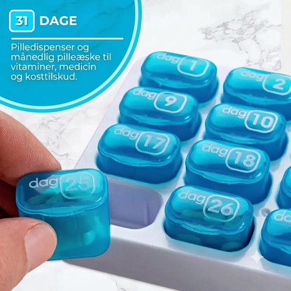 Pilleæske til 31 dage