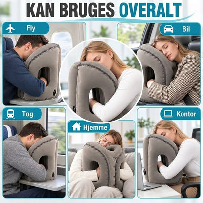 Oppustelig rejsepude til rejsen