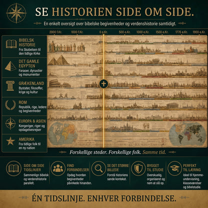 Udfoldeligt synkronologisk historisk tidslinjekort