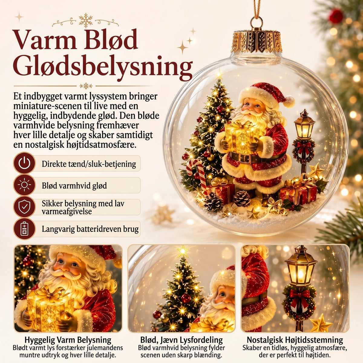 VinterMagi oplyst miniature-juledekoration