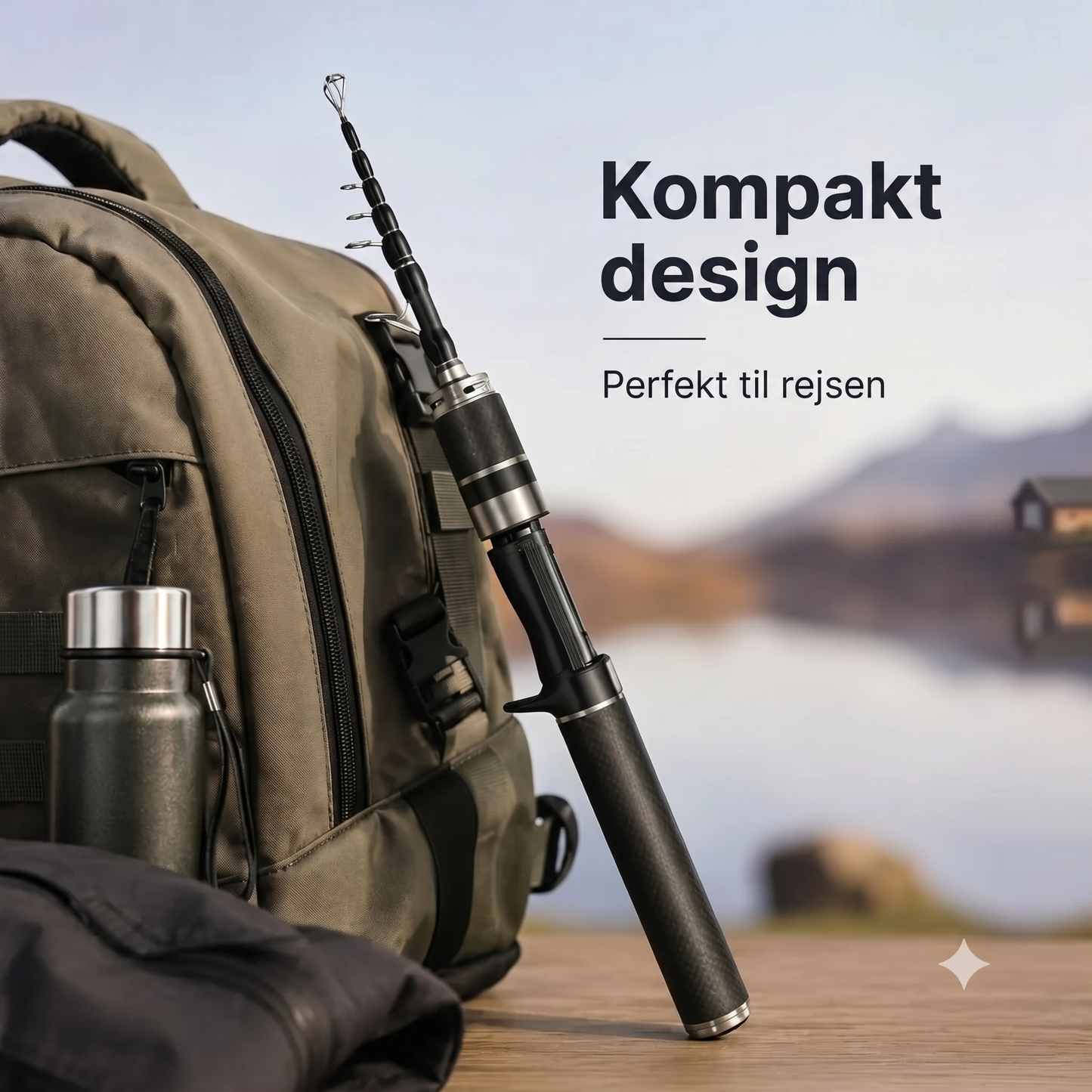 Carbon PocketRod teleskopfiskestang af kulfiber 180 cm
