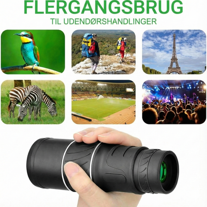 16x52 monokulært teleskop med dobbelt optisk zoom