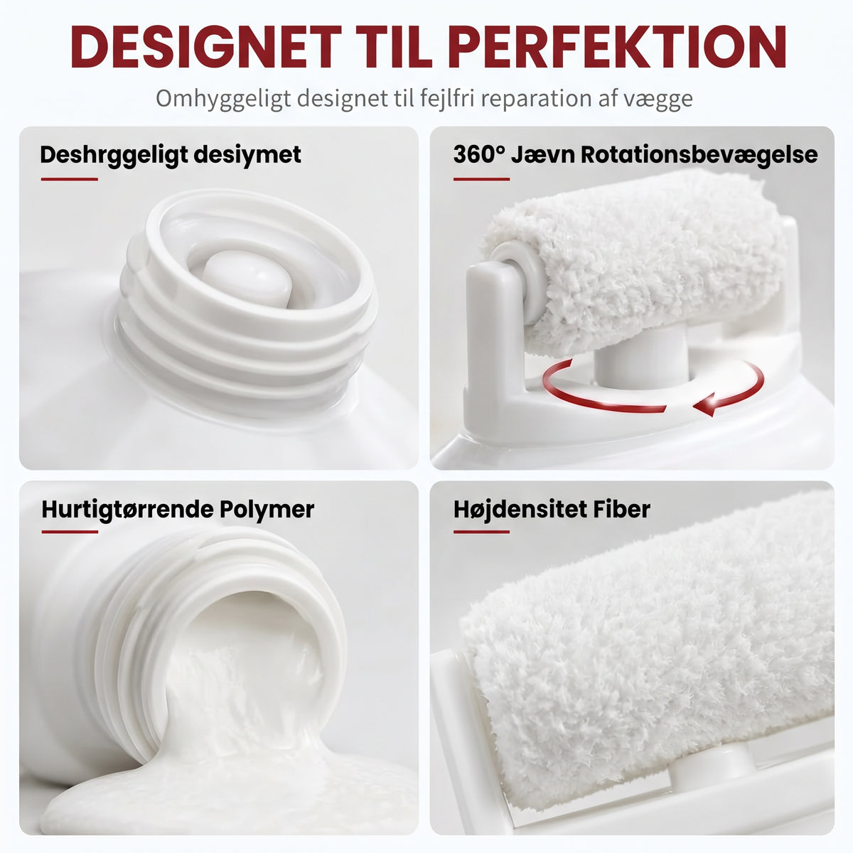 Vandtæt vægreparationspasta med rulle