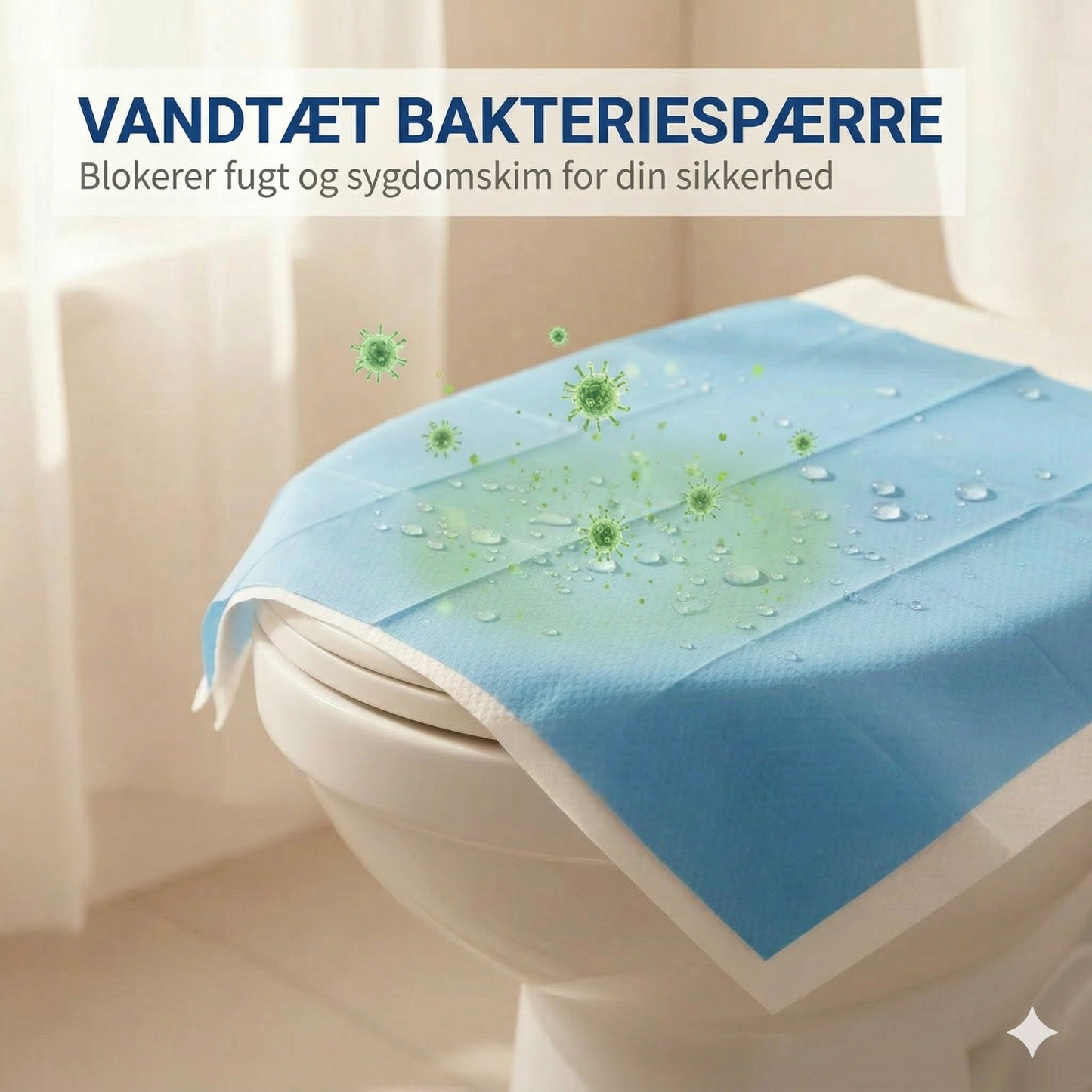 Sæt med engangs vandtætte toiletsædebetræk