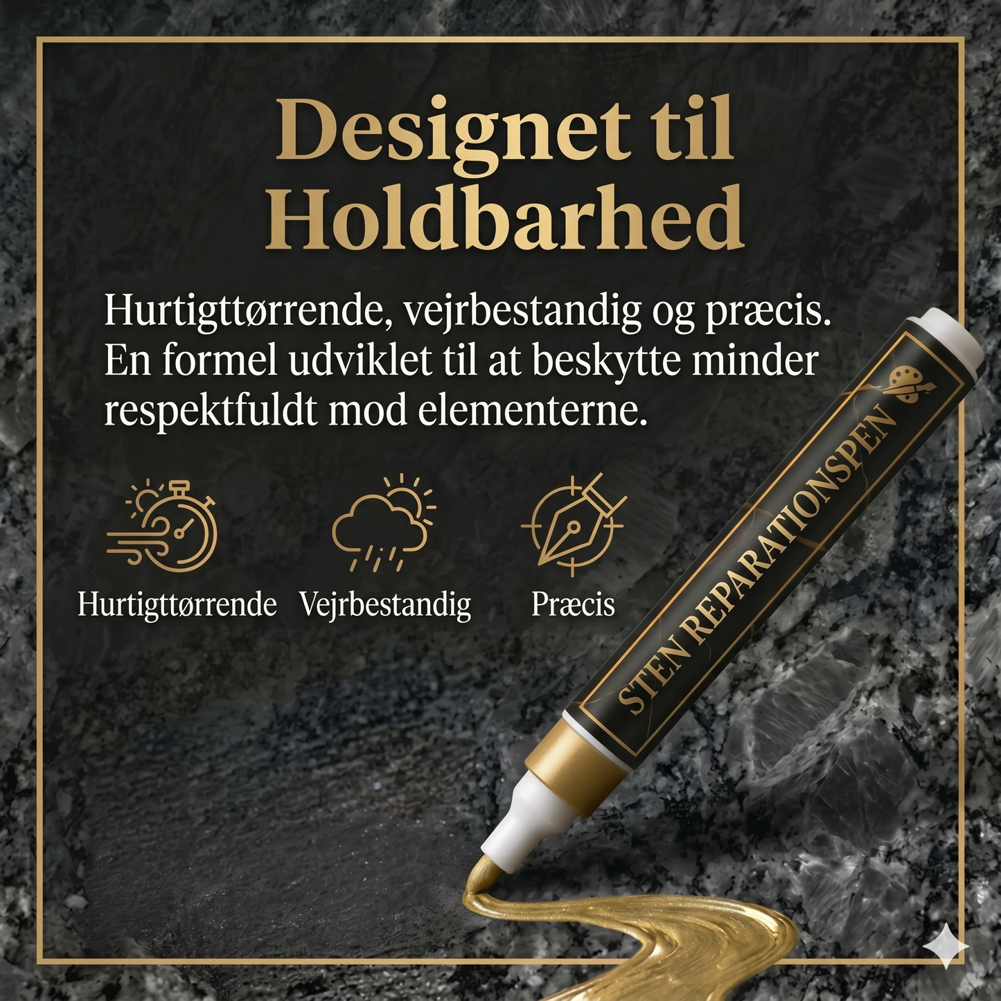 Guldmarkør til restaurering af gravsten