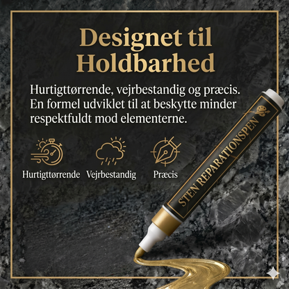 Guldmarkør til restaurering af gravsten