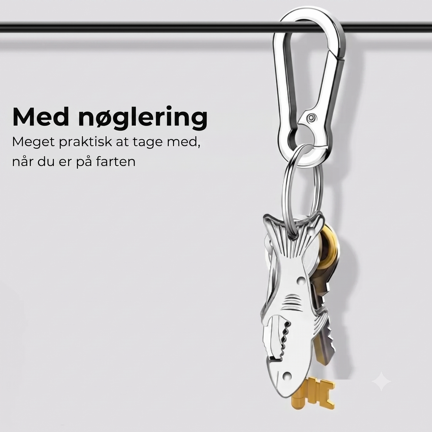 Haj 3-i-1 nøglering-multiværktøj