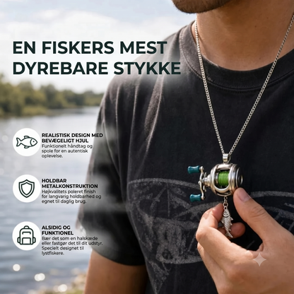 Halskæde med miniature fiskestang