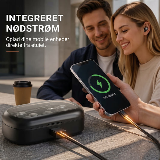 Letvægts Bluetooth-øretelefoner med øreclips til sport