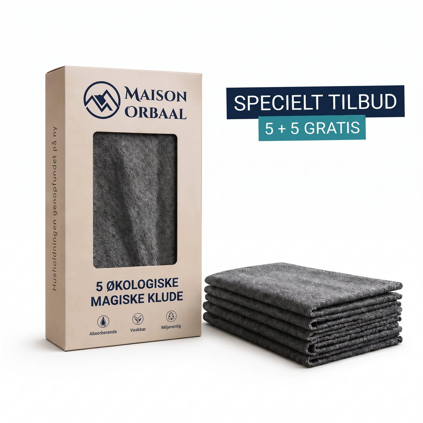 Sæt med 10 mikrofiberklude