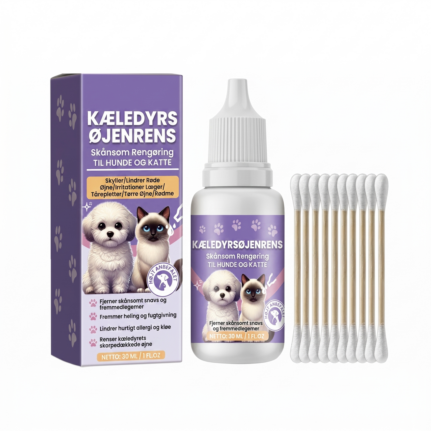 Mild øjenskyl til hunde og katte