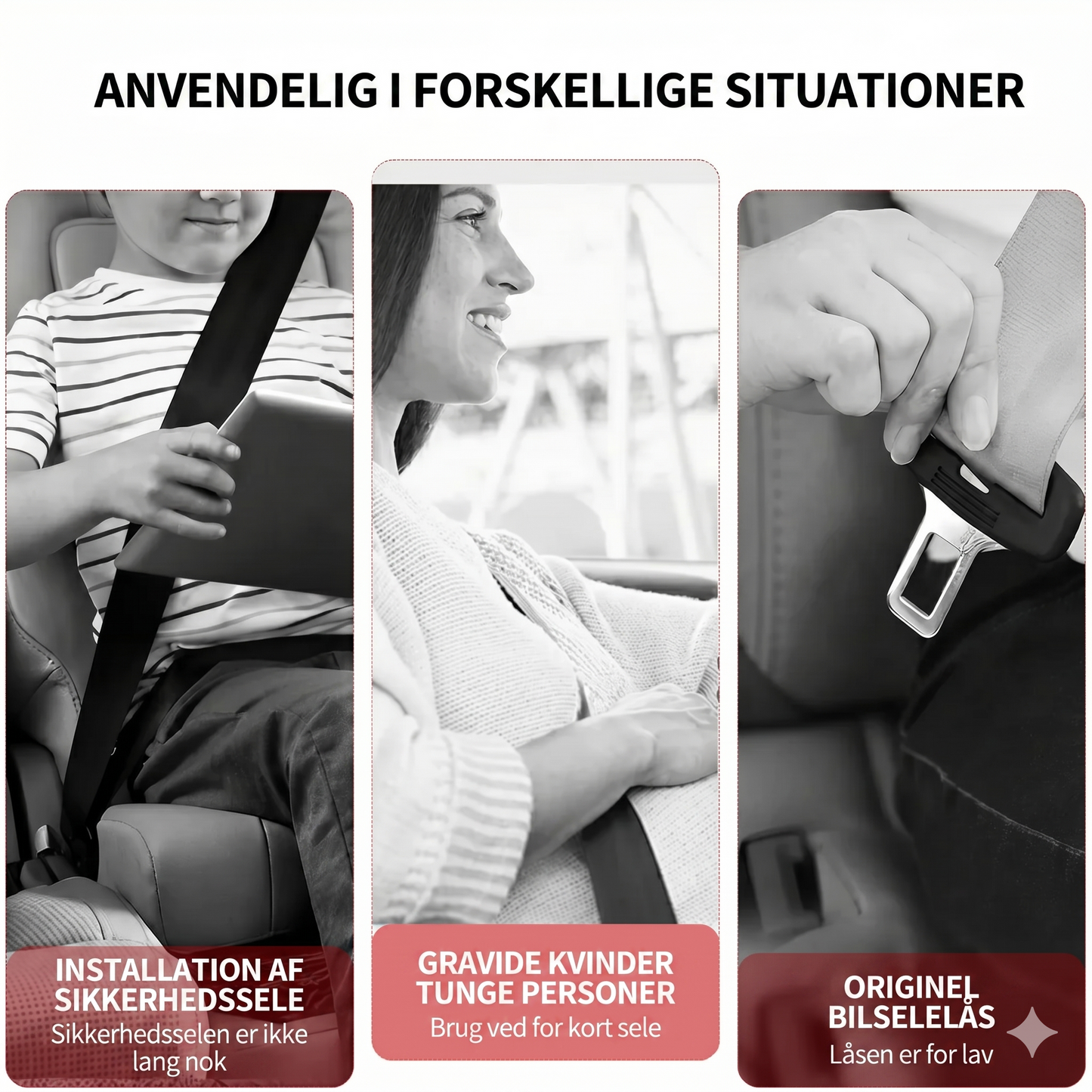 Universel seleforlænger til bil