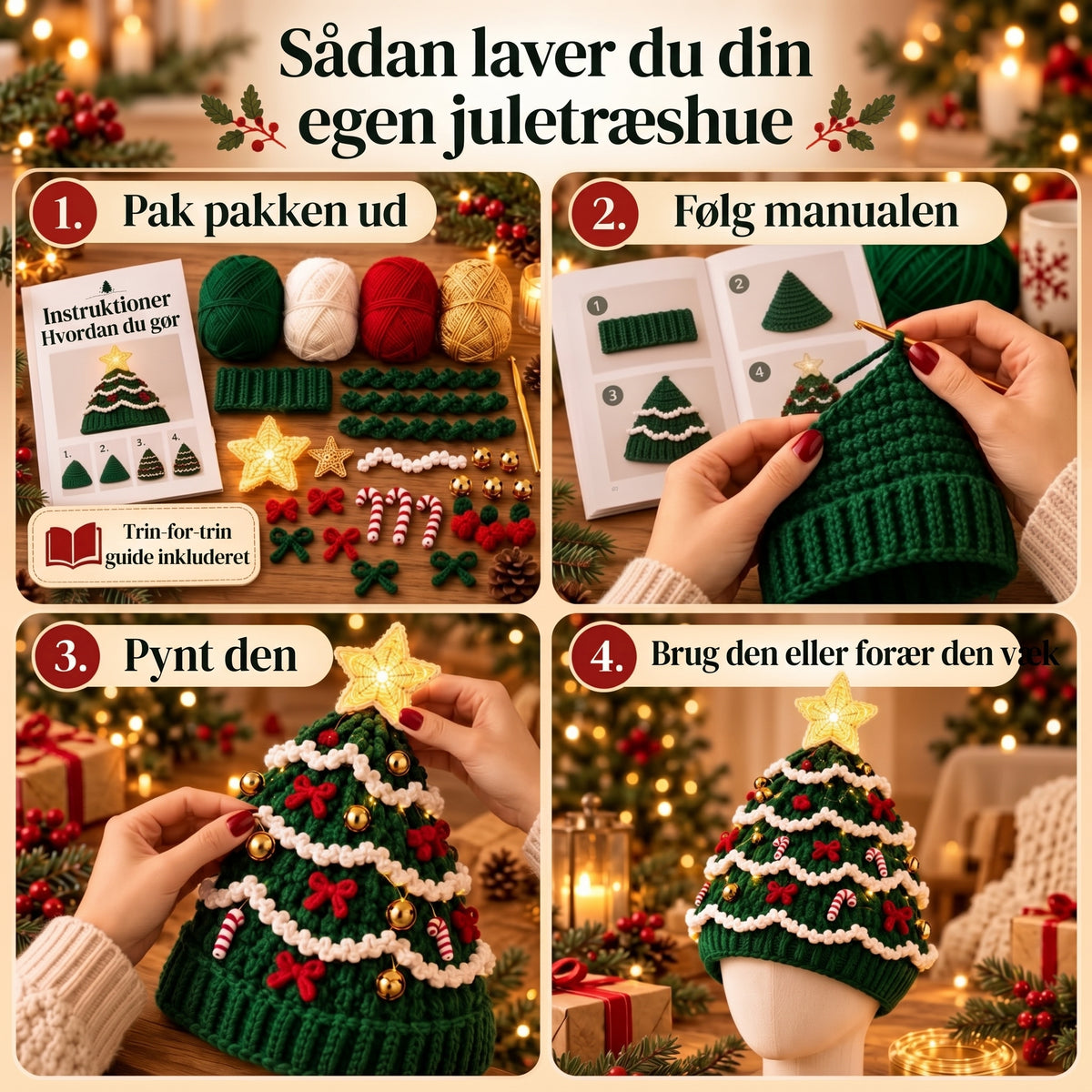 DIY-hæklesæt til juletræshue