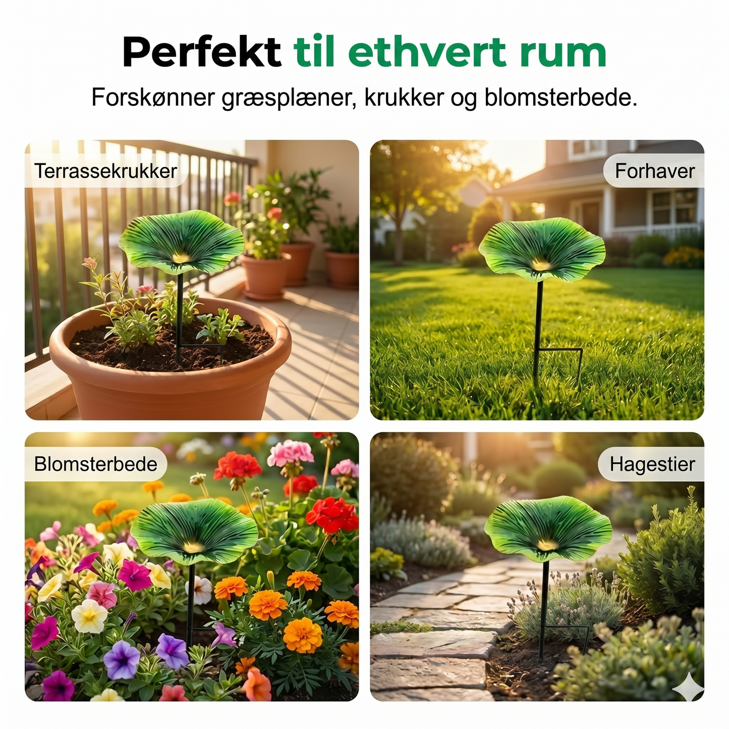 Farverigt fuglefoderbræt til haven