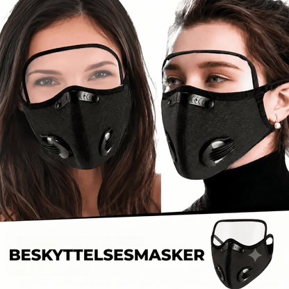 Ansigtsmaske med kulfilter