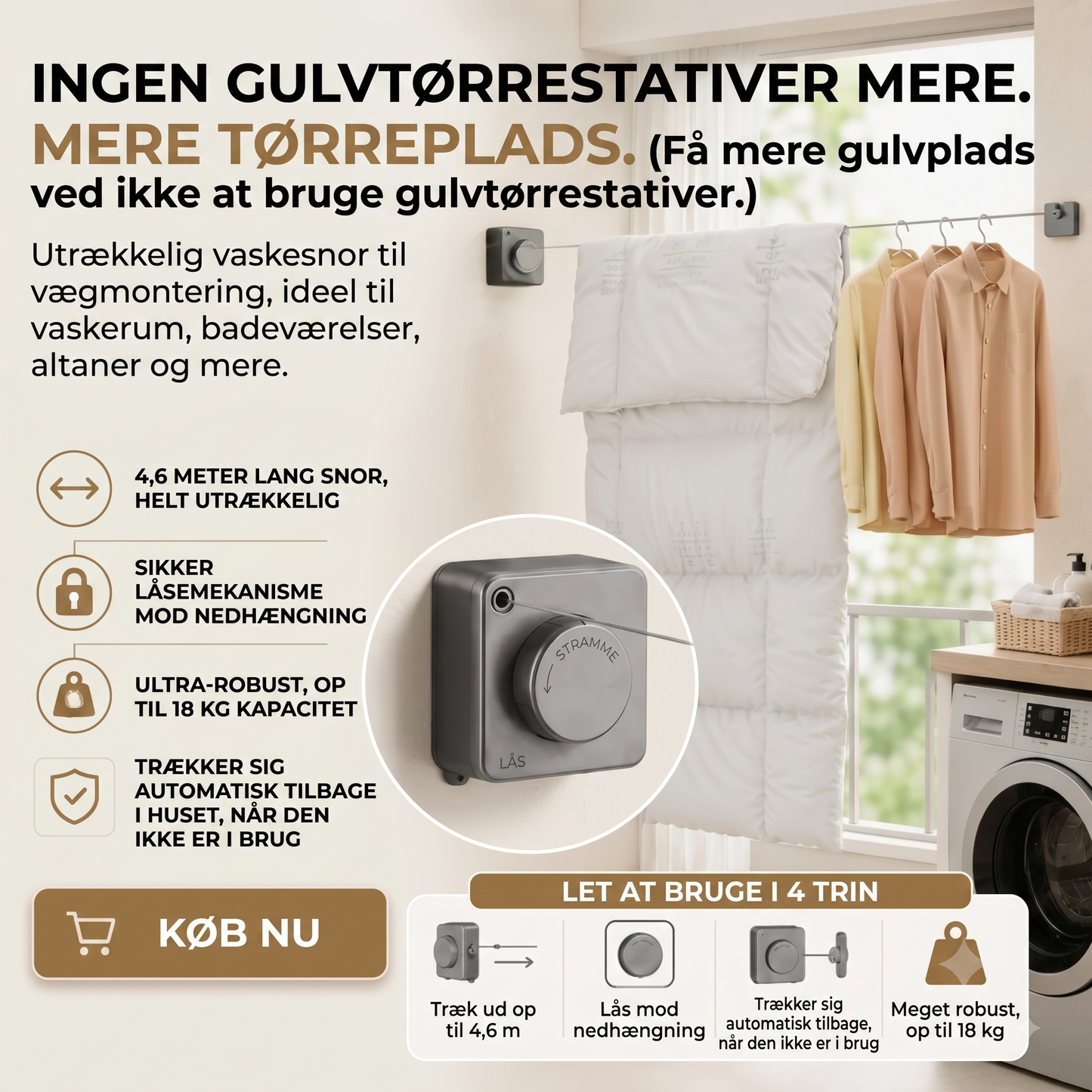 Kompakt tørresnor