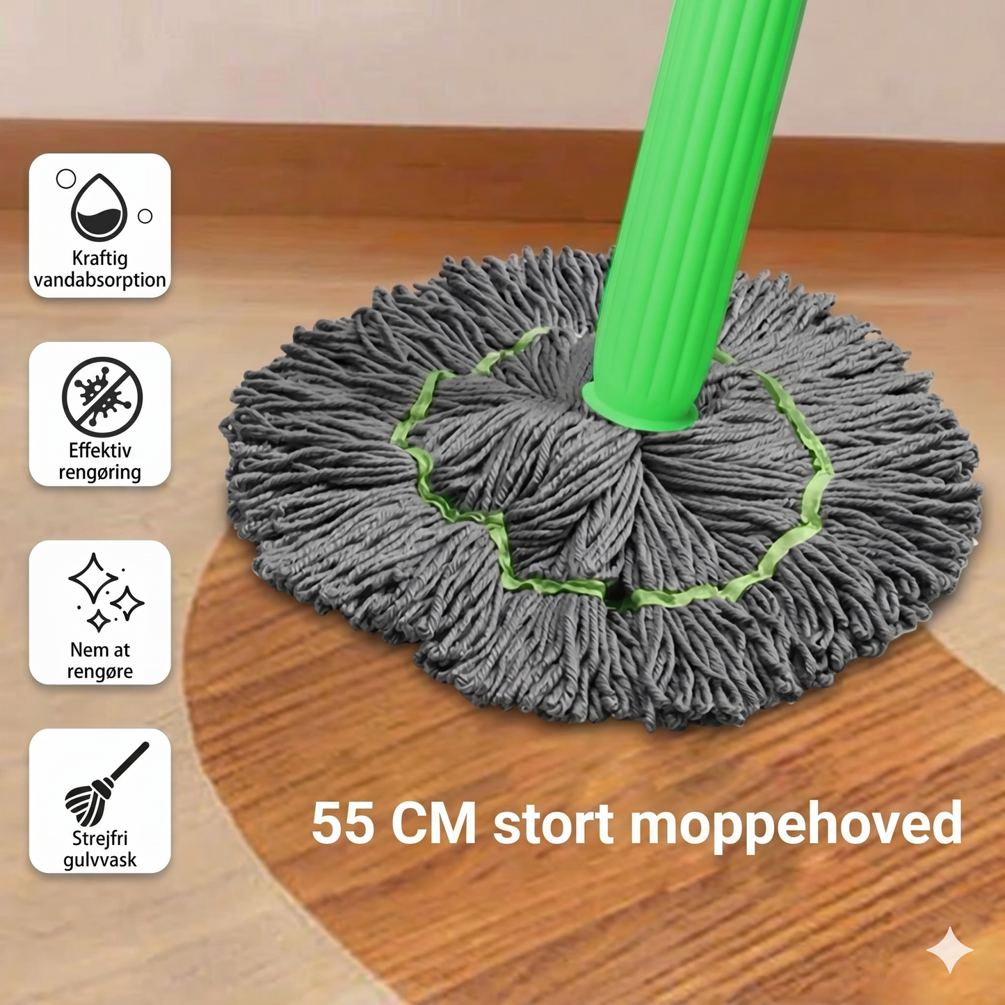 Mikrofiber absorberende moppe