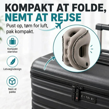 Oppustelig rejsepude til rejsen