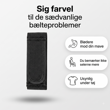 Elastisk Strapp-buksebælte uden spænde, sæt med 2